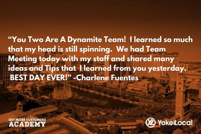 get more customers academy testimonial charlene fuentes